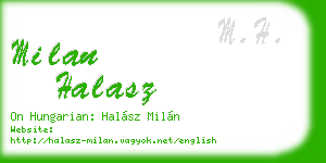 milan halasz business card