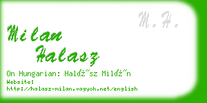 milan halasz business card